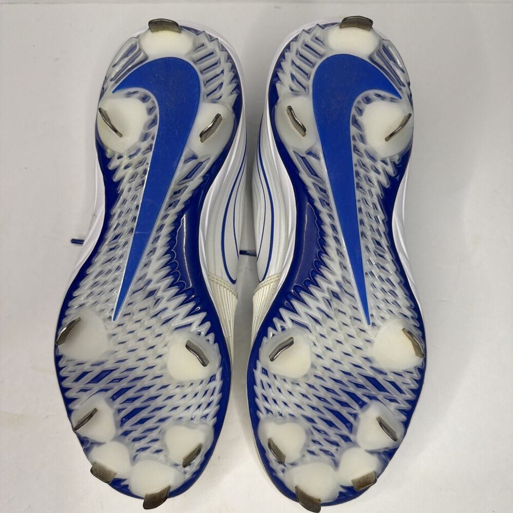 Nike Softball Cleats Lunarlon Hyper Diamond 3 Pro White Blue Women’s 9 Shoes - Picture 7 of 10